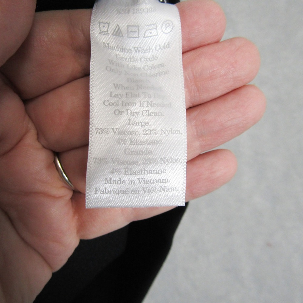 Everlane Black Pencil Skirt Women's Large Stretch Knee Length Career Minimalist - Picture 7 of 8